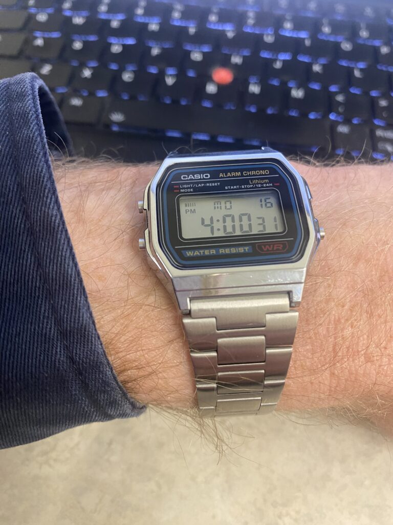 a158w on wrist