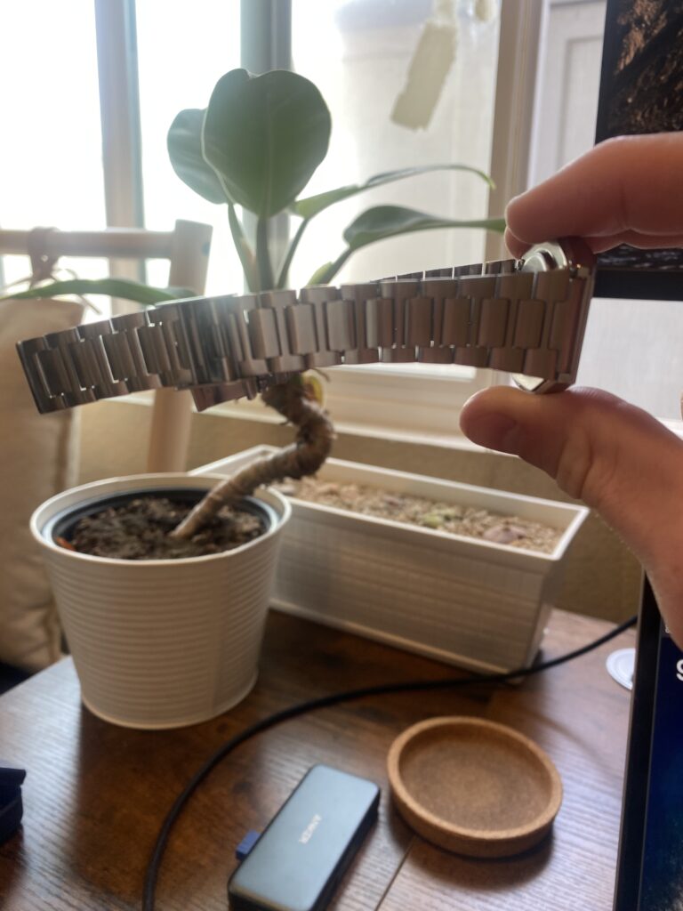 casio a158w bracelet horizontal flex